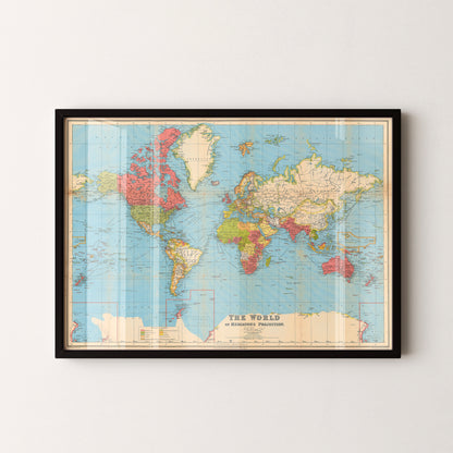 World Pop Art Map Print (landscape)