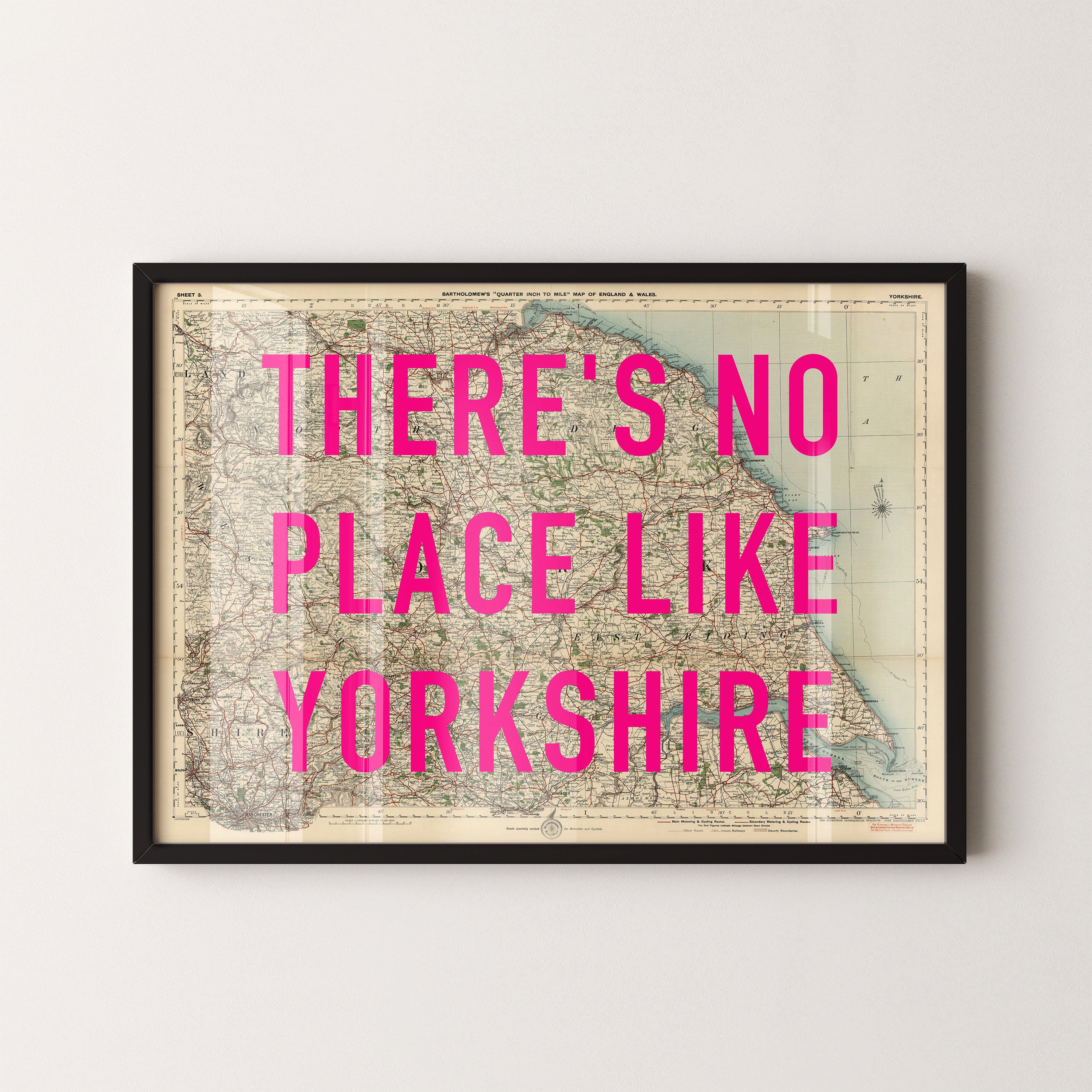 Yorkshire Pop Art Map Print (landscape)