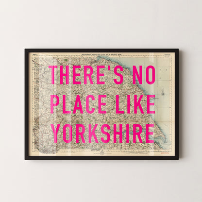Yorkshire Pop Art Map Print (landscape)