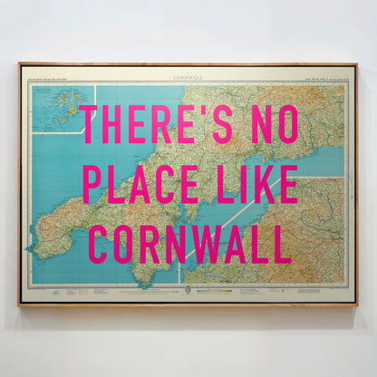 Cornwall Pop Art Map Print (landscape)