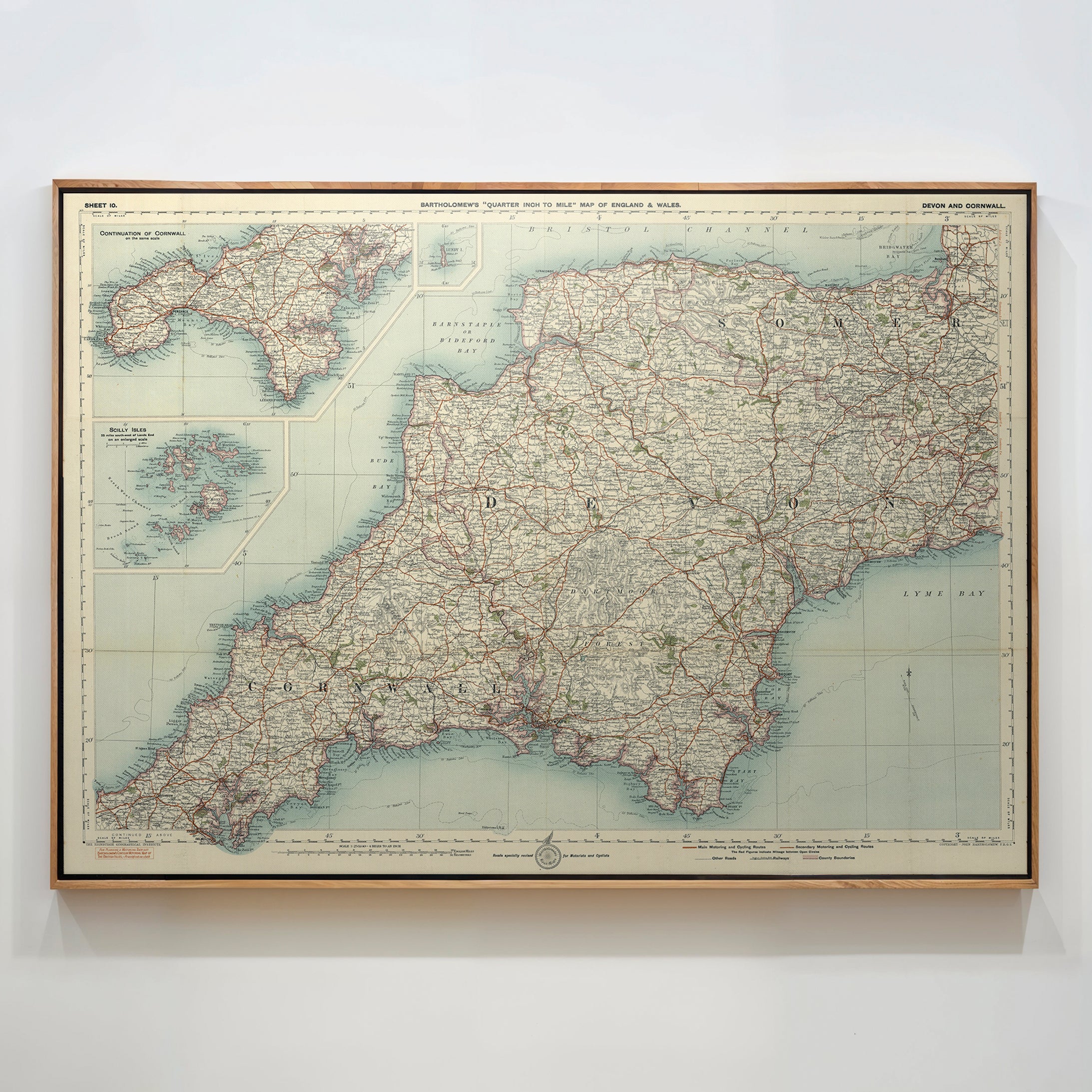 Devon Pop Art Map Print (landscape)