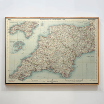 Devon Pop Art Map Print (landscape)