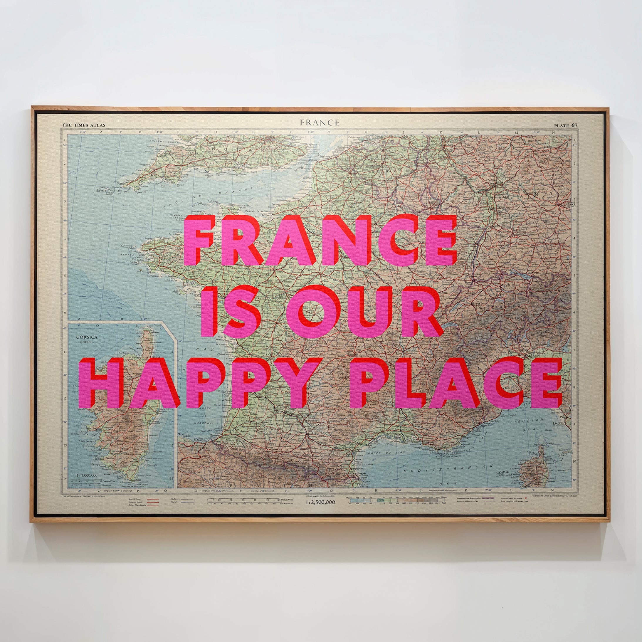 France Pop Art Map Print (landscape)