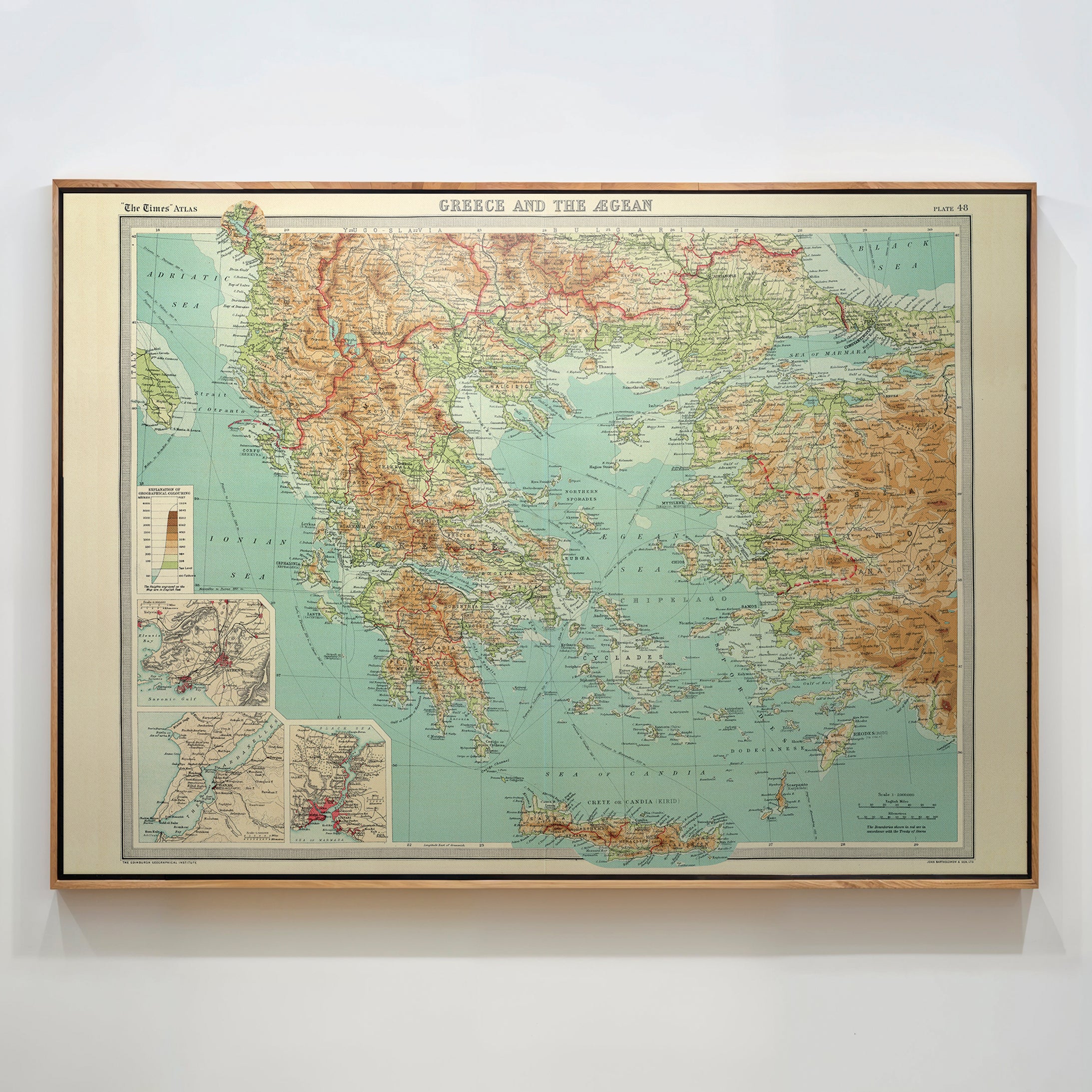 Greece Pop Art Map Print (landscape)