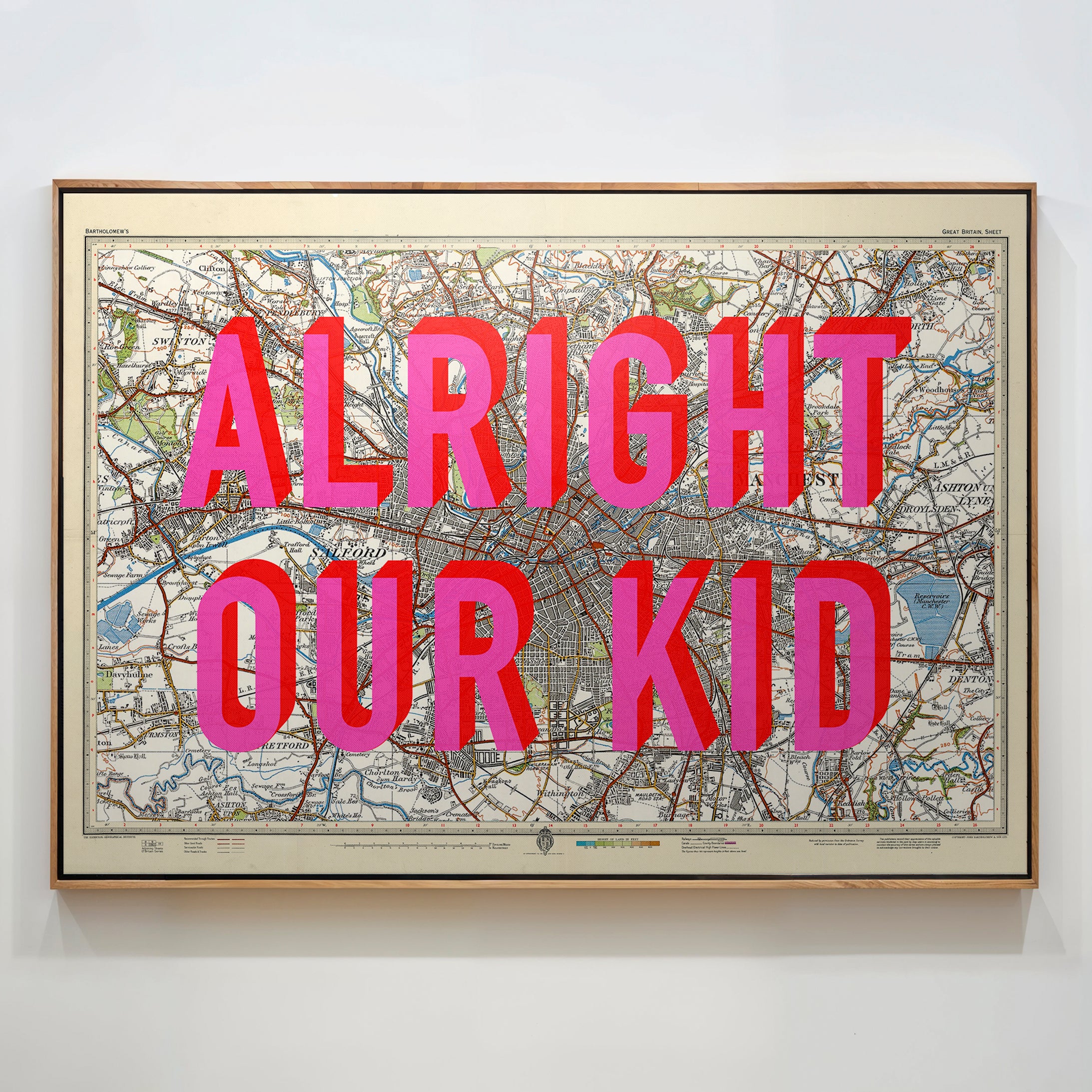 Manchester Pop Art Map Print (landscape)