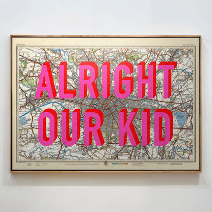 Manchester Pop Art Map Print (landscape)