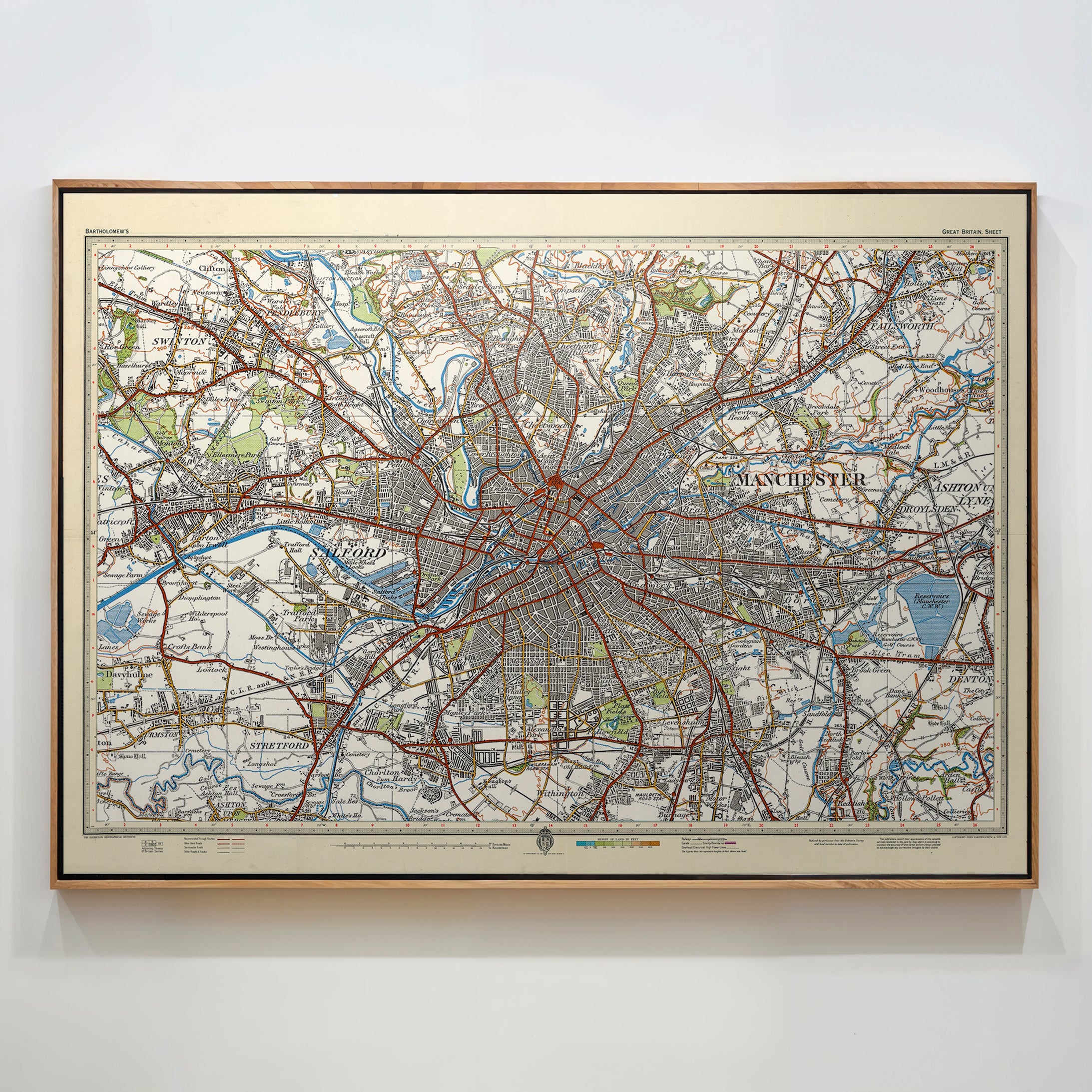 Manchester Pop Art Map Print (landscape)