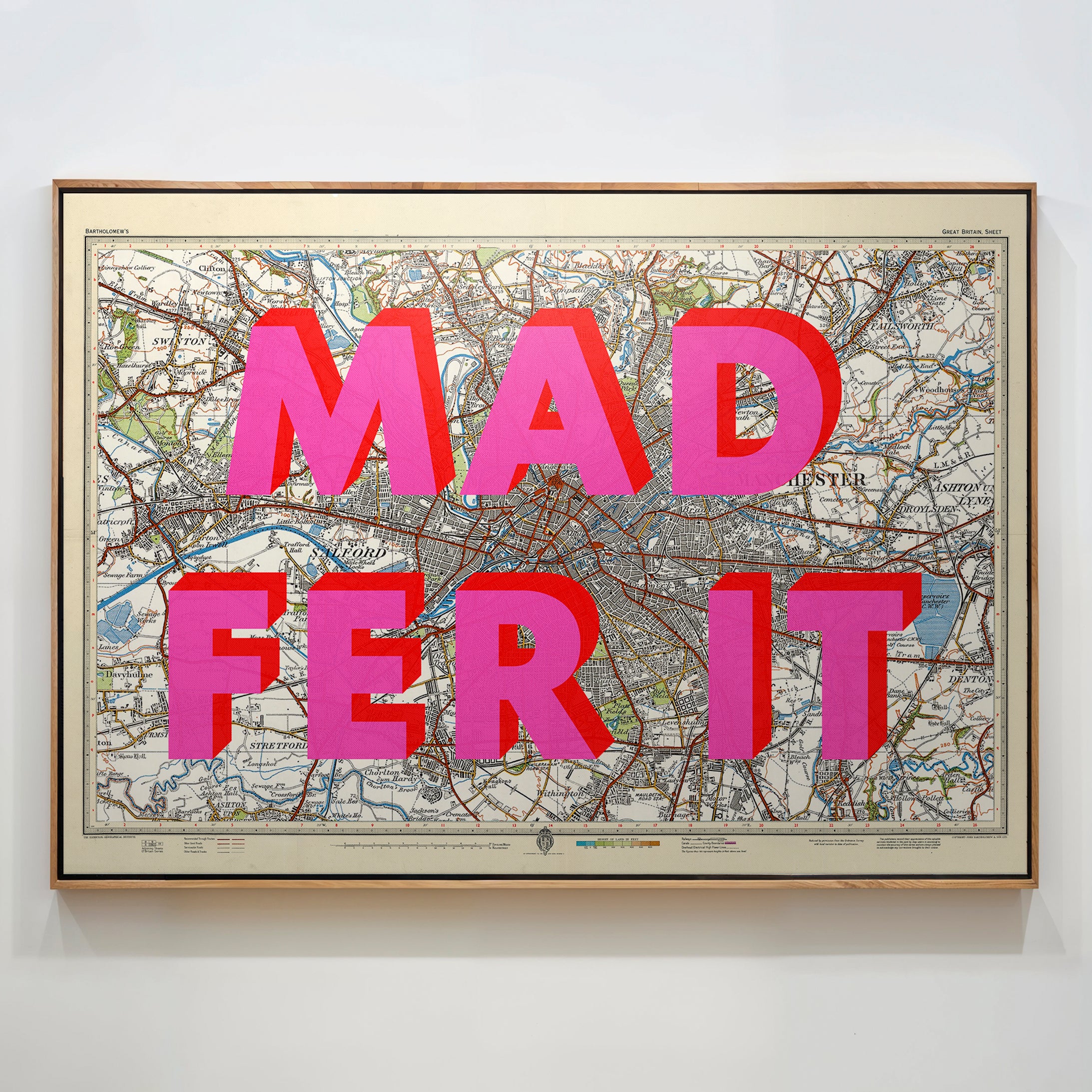 Manchester Pop Art Map Print (landscape)