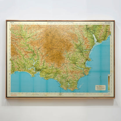 South Devon Pop Art Map Print (landscape)