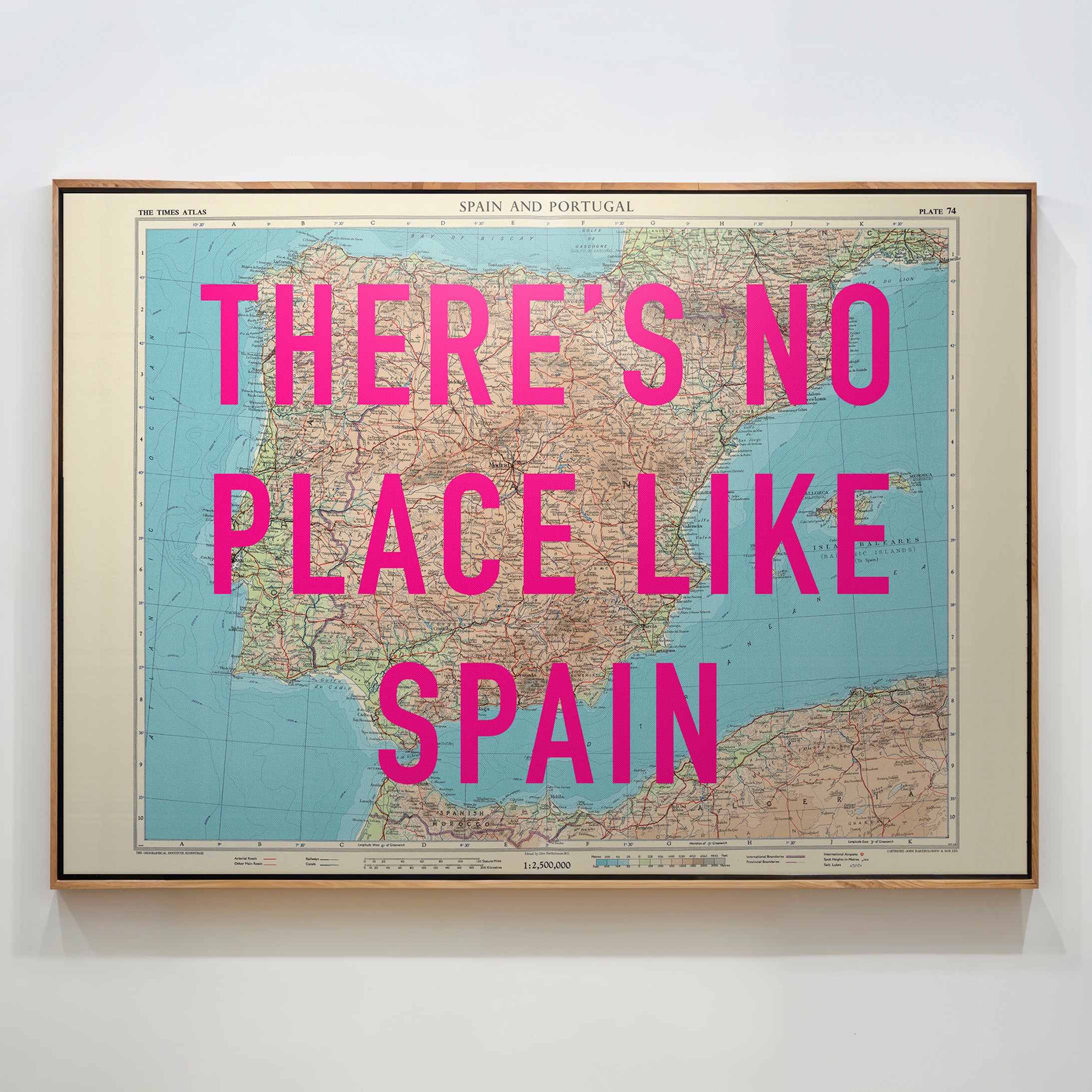 Spain Pop Art Map Print (landscape)
