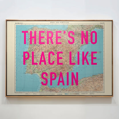 Spain Pop Art Map Print (landscape)