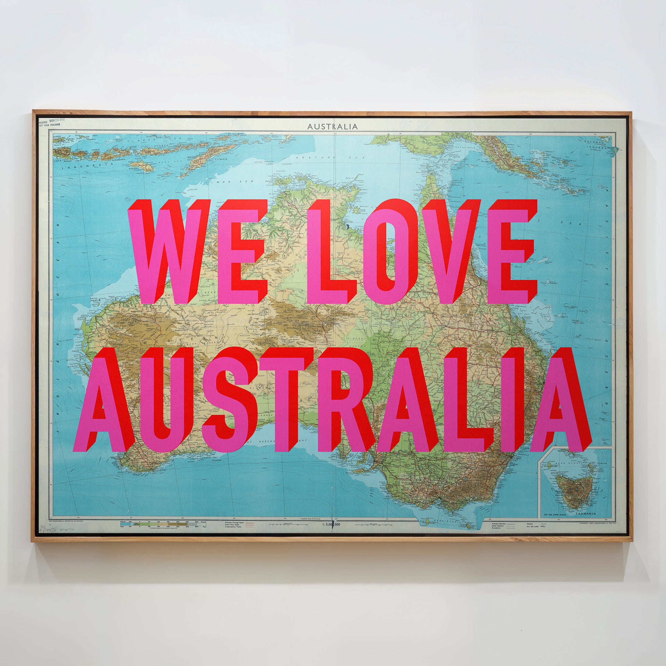 Australia Pop Art Map Print (landscape)