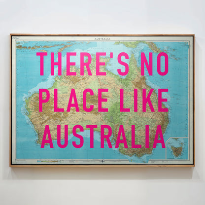 Australia Pop Art Map Print (landscape)