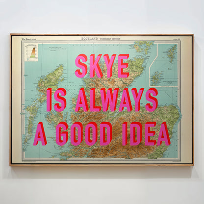 Isle of Skye Pop Art Map Print (landscape)