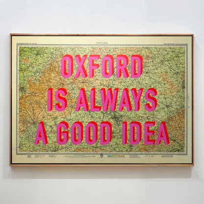 Oxford Pop Art Map Print (landscape)