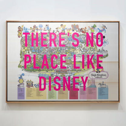 Disney World Florida Theme Park Pop Art Map Print (landscape)