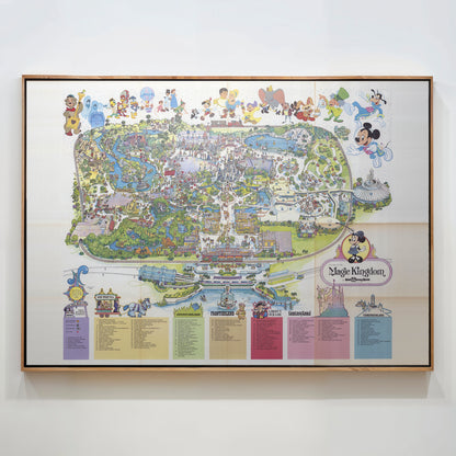 Disney World Florida Theme Park Pop Art Map Print (landscape)
