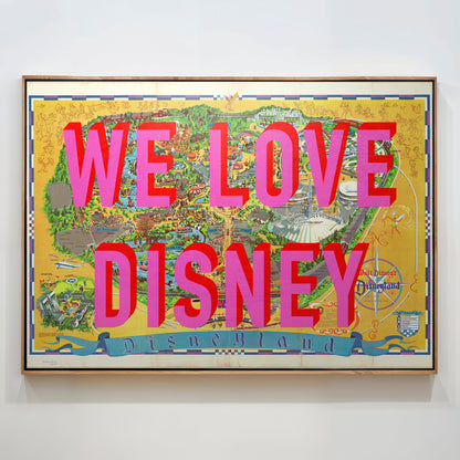 Disneyland California Theme Park Pop Art Map Print (landscape)