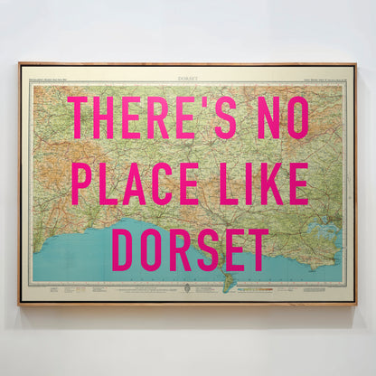 Dorset Pop Art Map Print (landscape)
