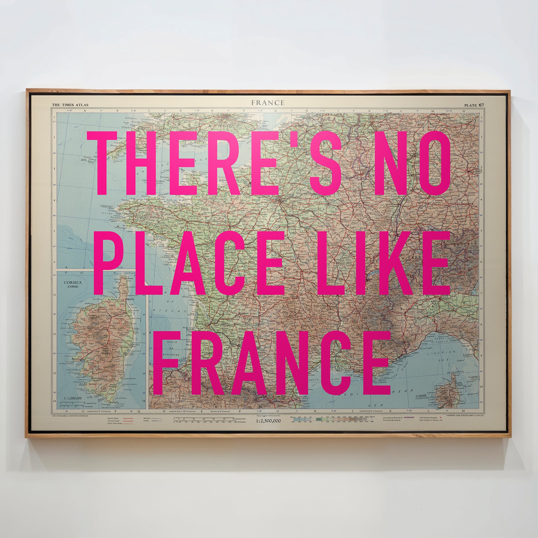 France Pop Art Map Print (landscape)