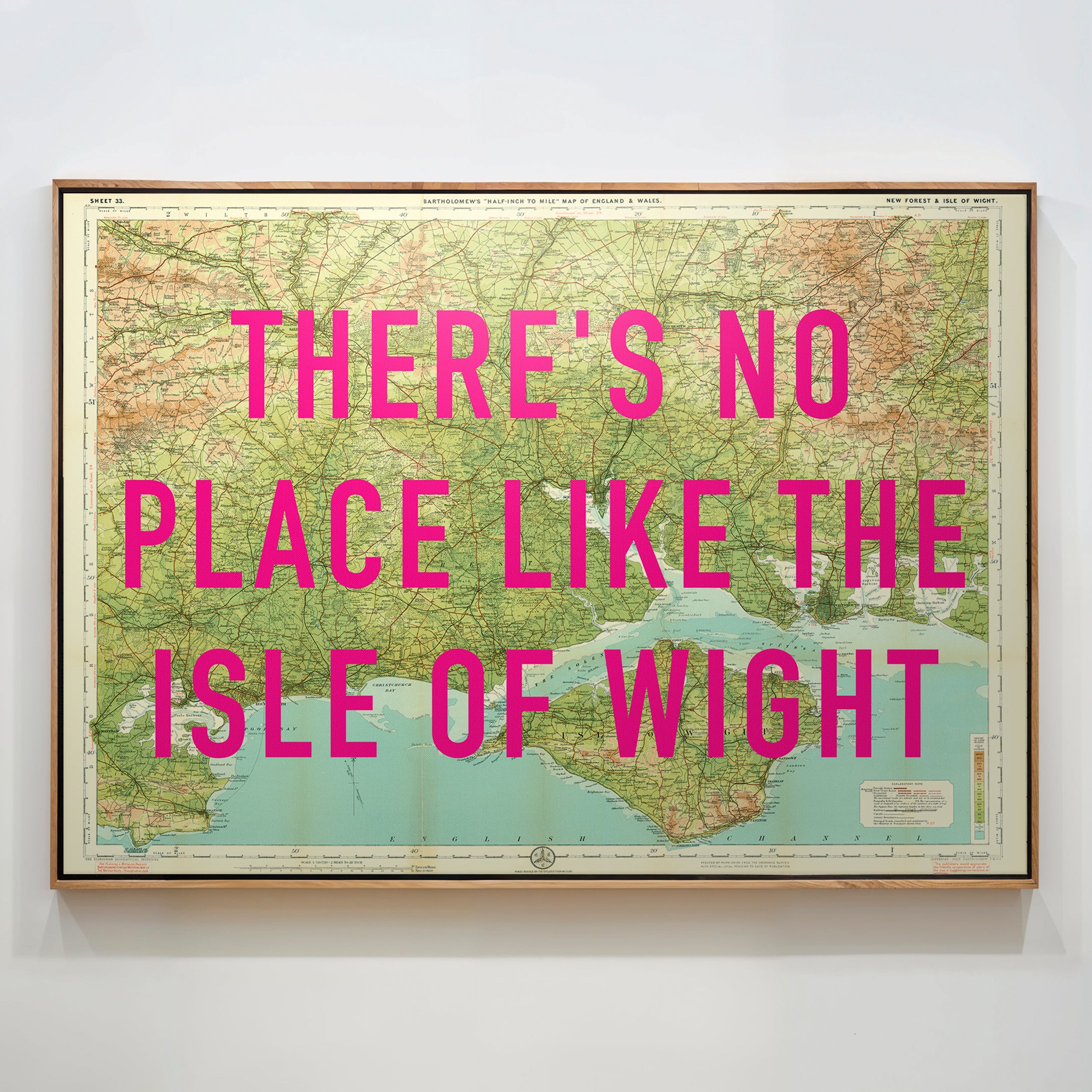 Isle Of Wight Pop Art Map Print (landscape)