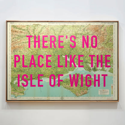 Isle Of Wight Pop Art Map Print (landscape)
