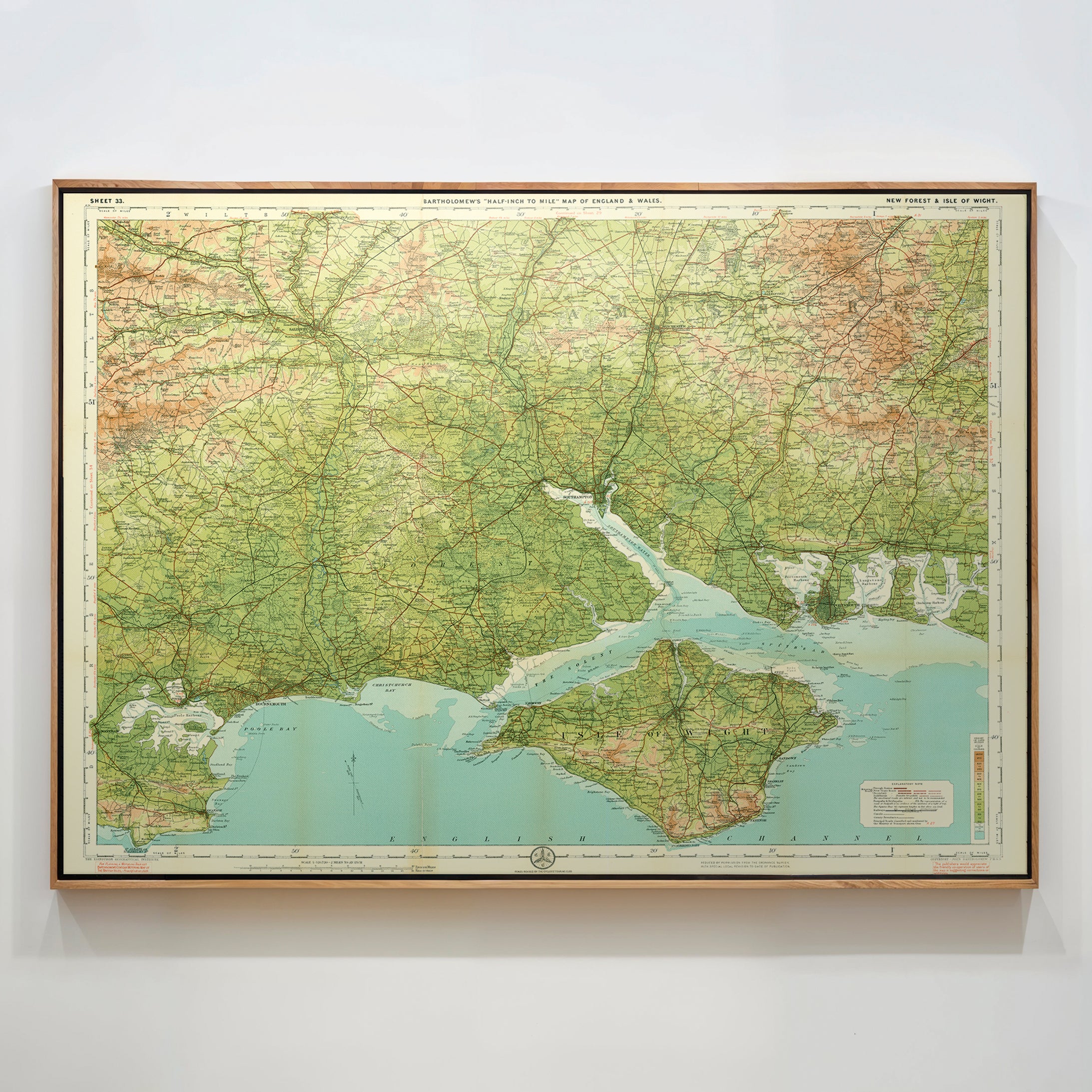 Isle Of Wight Pop Art Map Print (landscape)