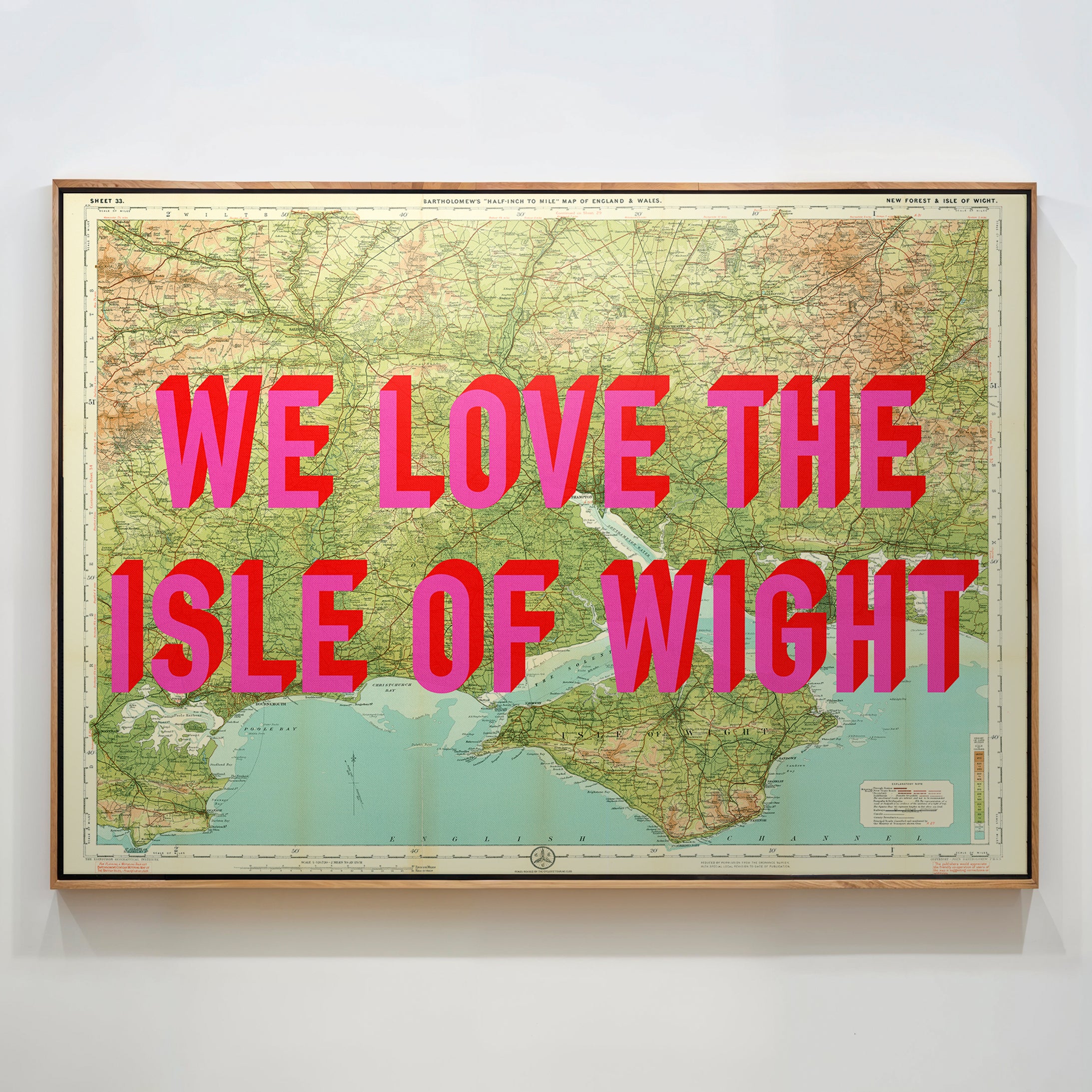 Isle Of Wight Pop Art Map Print (landscape)
