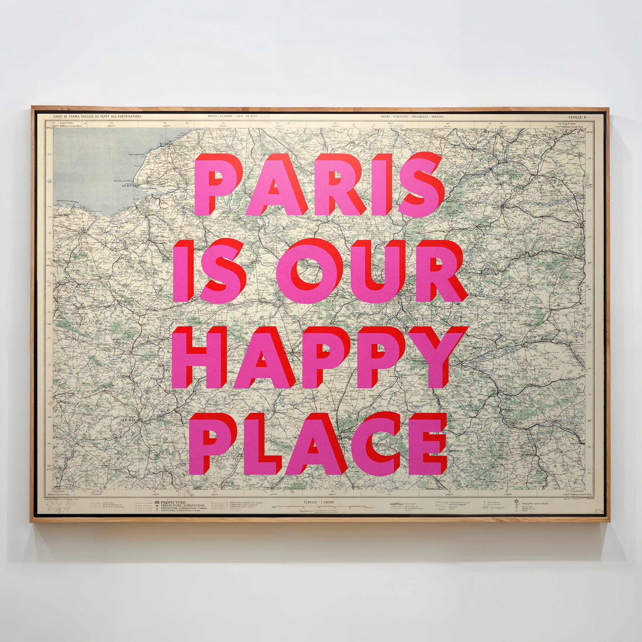 Paris Pop Art Map Print (landscape)