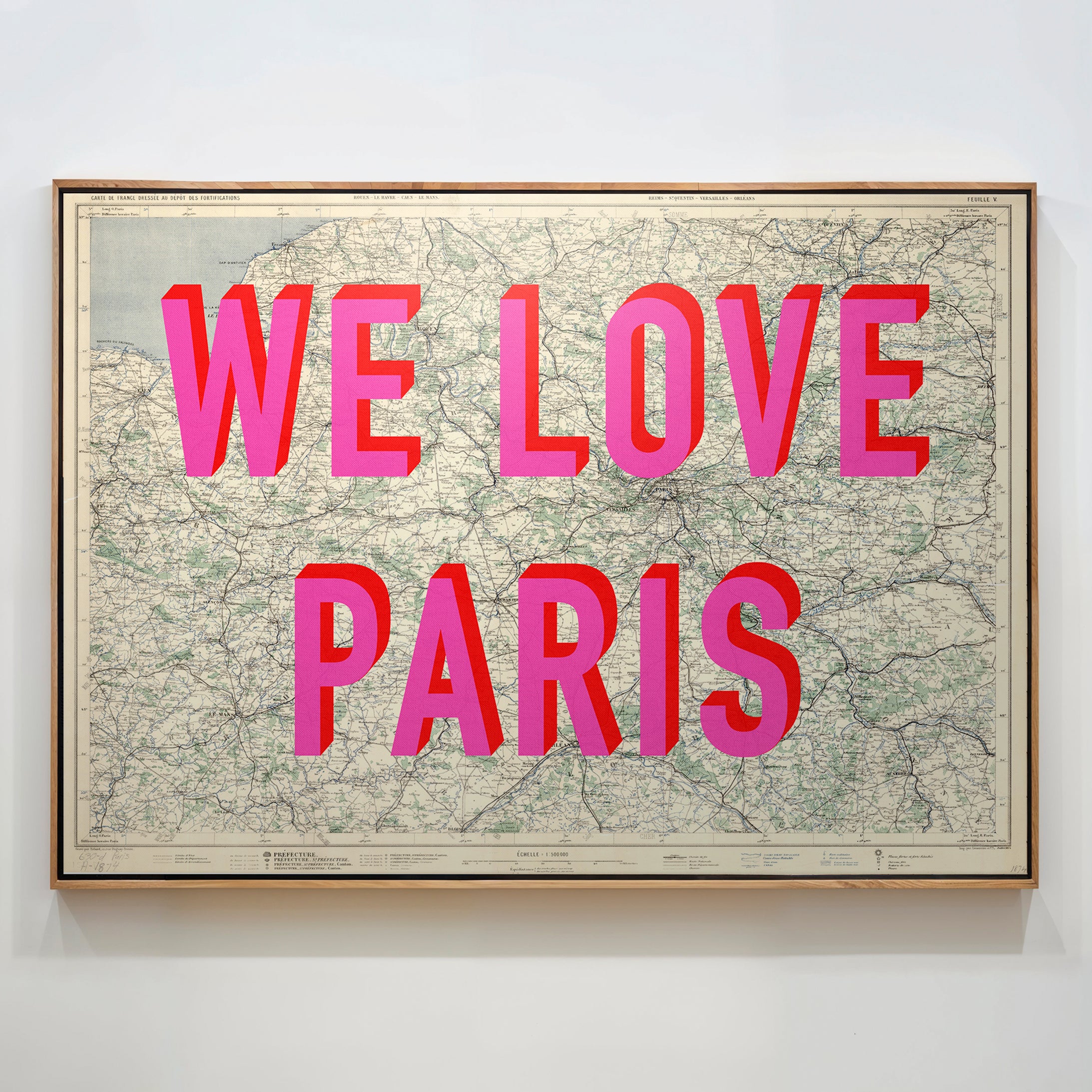 Paris Pop Art Map Print (landscape)