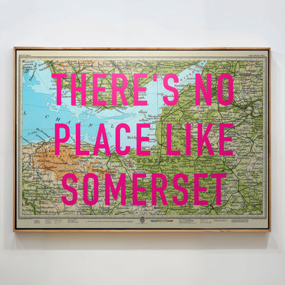 Somerset Pop Art Map Print (landscape)