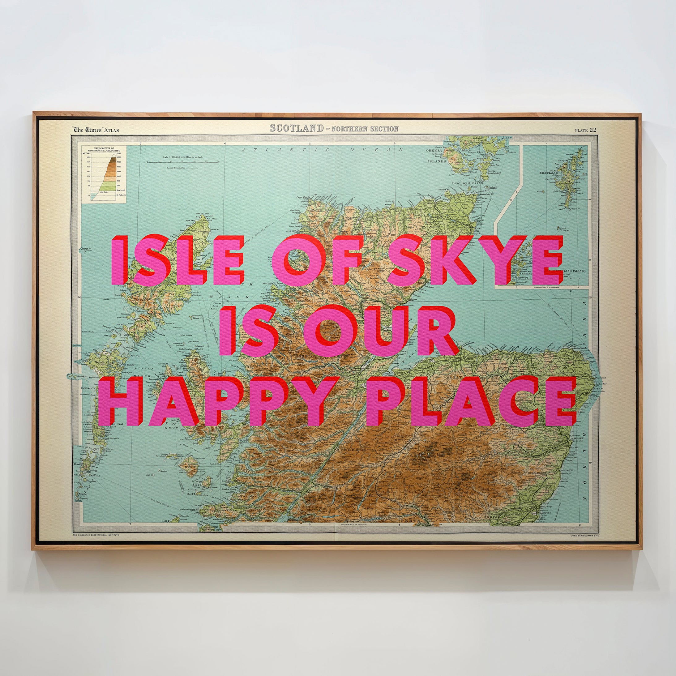 Isle of Skye Pop Art Map Print (landscape)