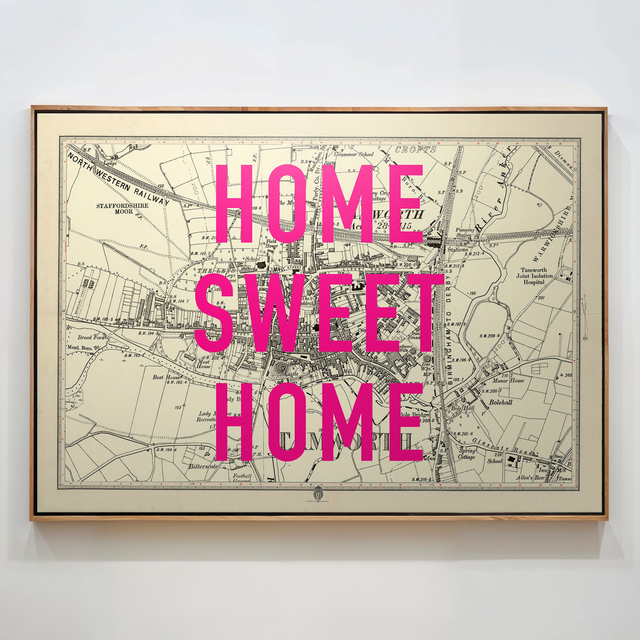 Tamworth Pop Art Map Print (landscape)