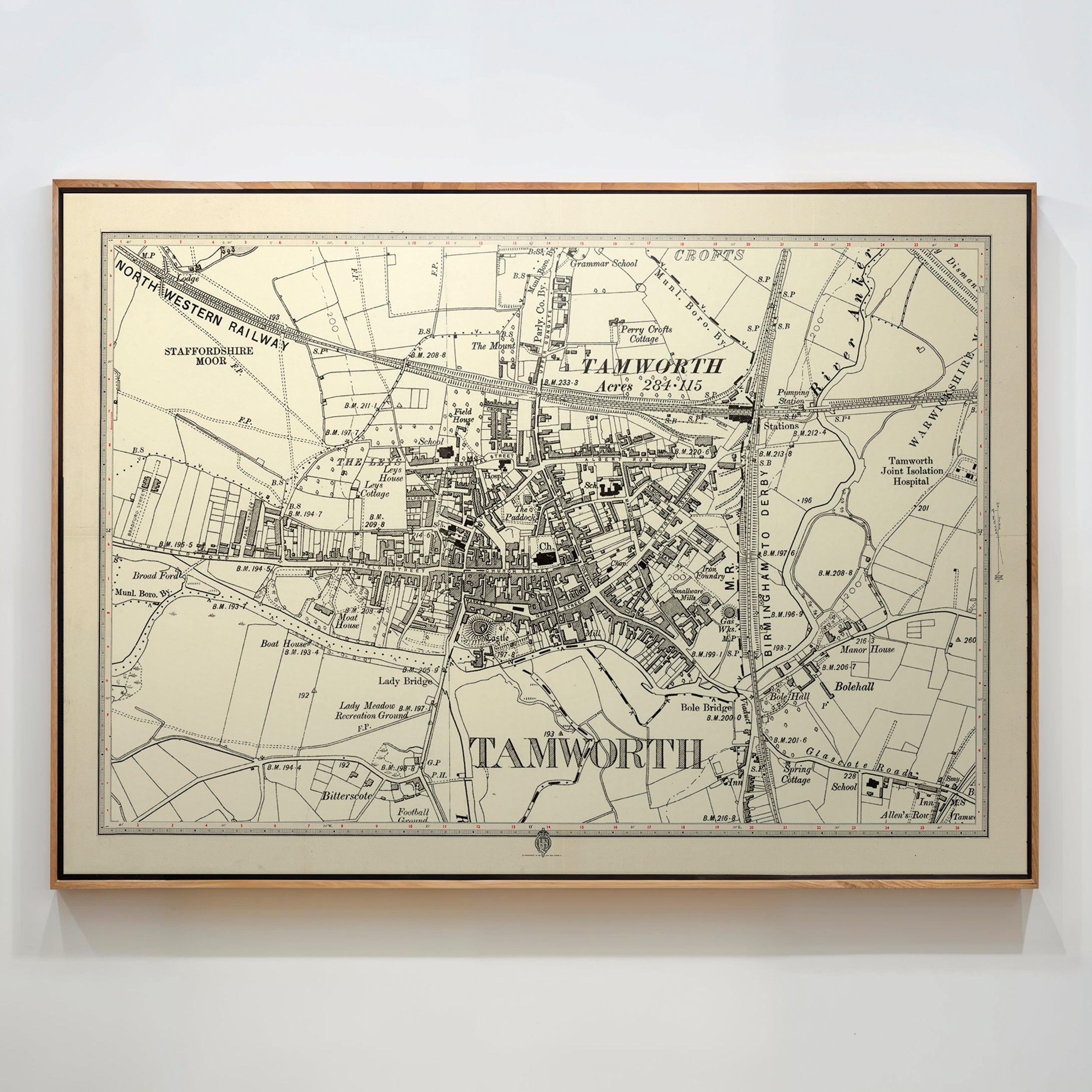 Tamworth Pop Art Map Print (landscape)