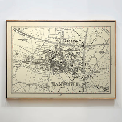 Tamworth Pop Art Map Print (landscape)