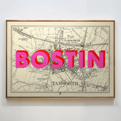 Tamworth Pop Art Map Print (landscape)