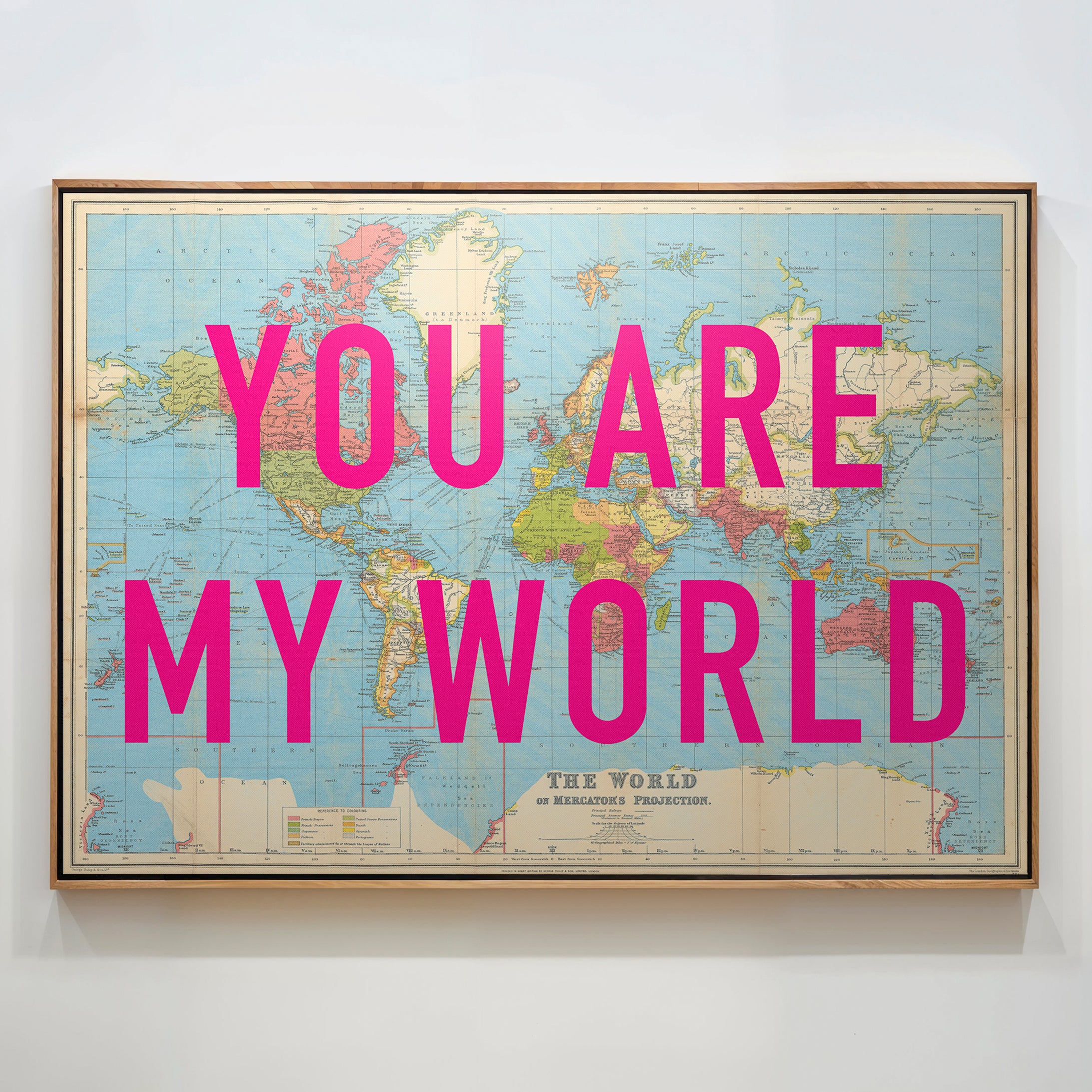 World Pop Art Map Print (landscape)