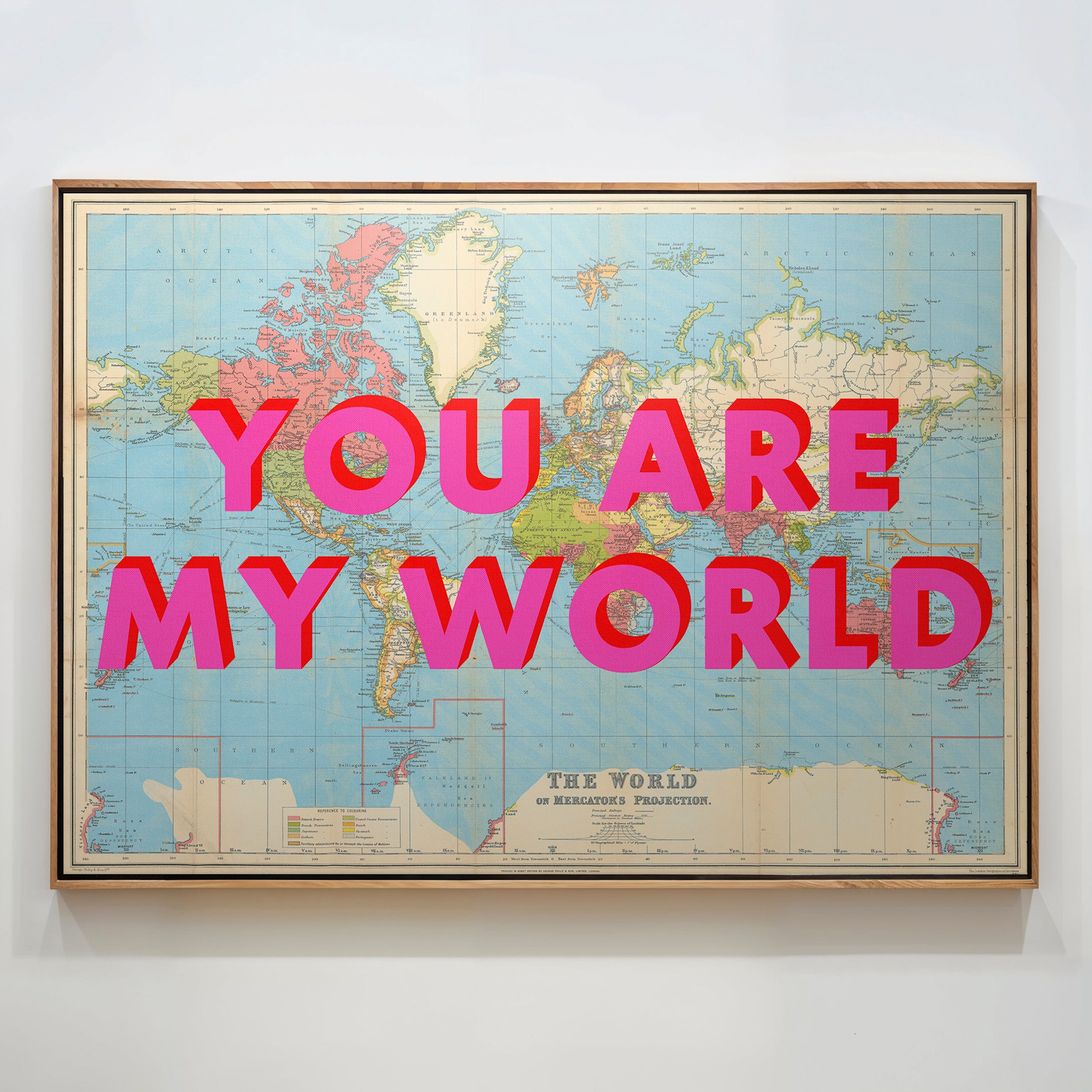 World Pop Art Map Print (landscape)