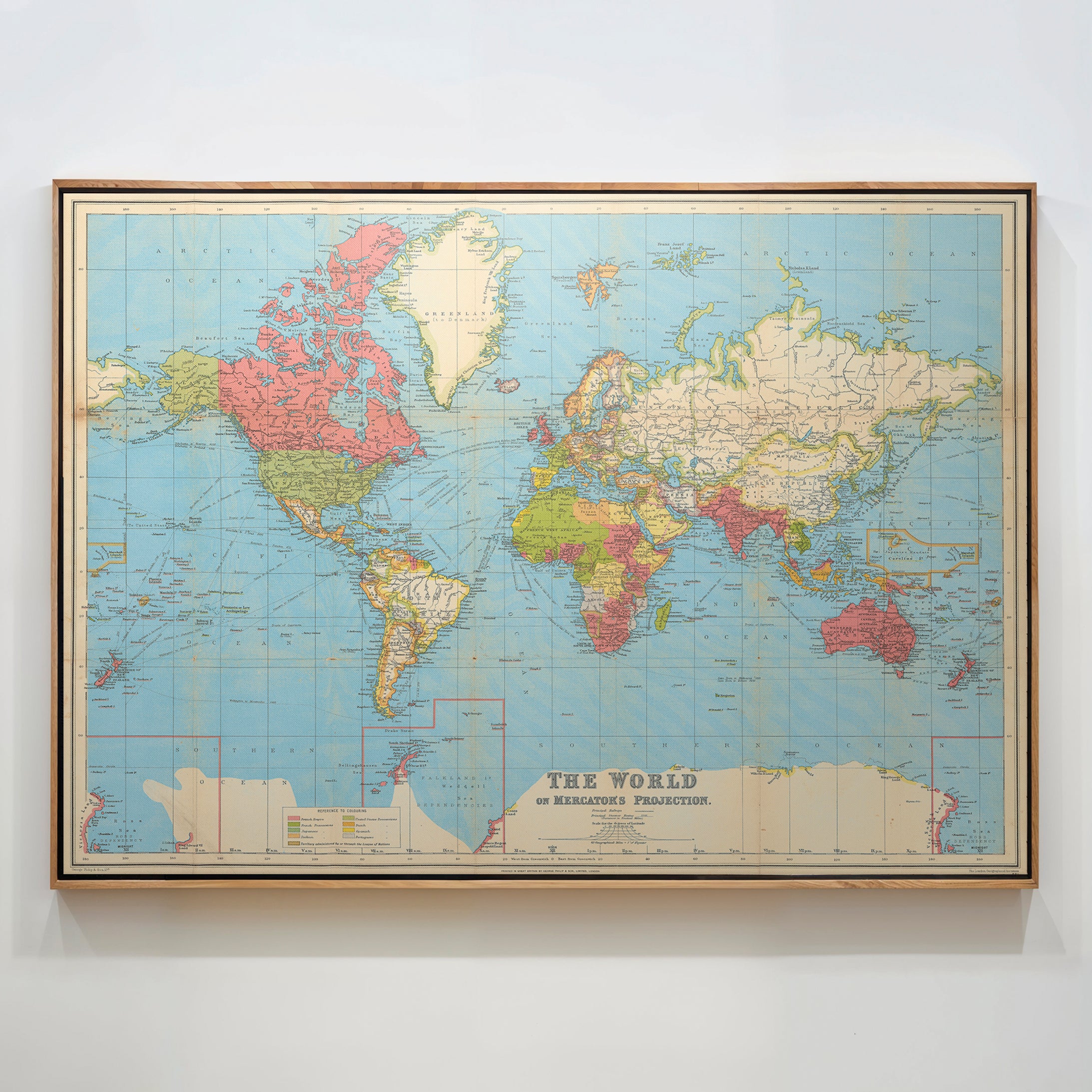 World Pop Art Map Print (landscape)