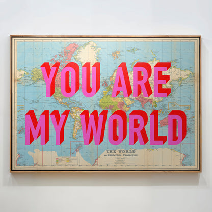 World Pop Art Map Print (landscape)