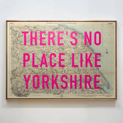 Yorkshire Pop Art Map Print (landscape)