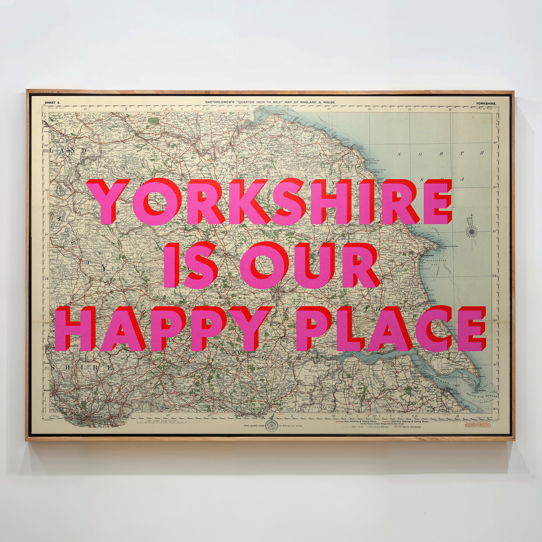 Yorkshire Pop Art Map Print (landscape)