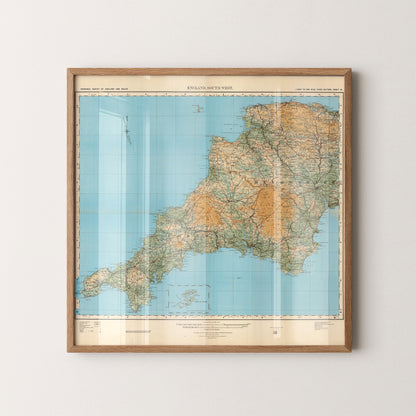 Cornwall Pop Art Map Print (square)