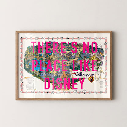 Disneyland Paris Theme Park Pop Art Map Print (landscape)