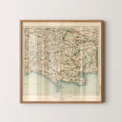 Dorset Pop Art Map Print (square)
