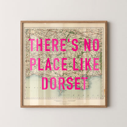 Dorset Pop Art Map Print (square)