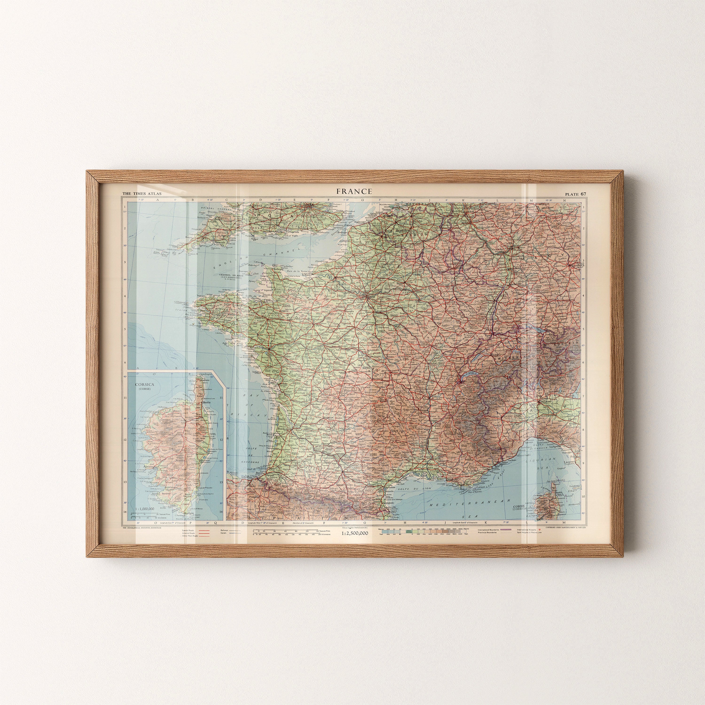 France Pop Art Map Print (landscape)