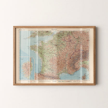 France Pop Art Map Print (landscape)