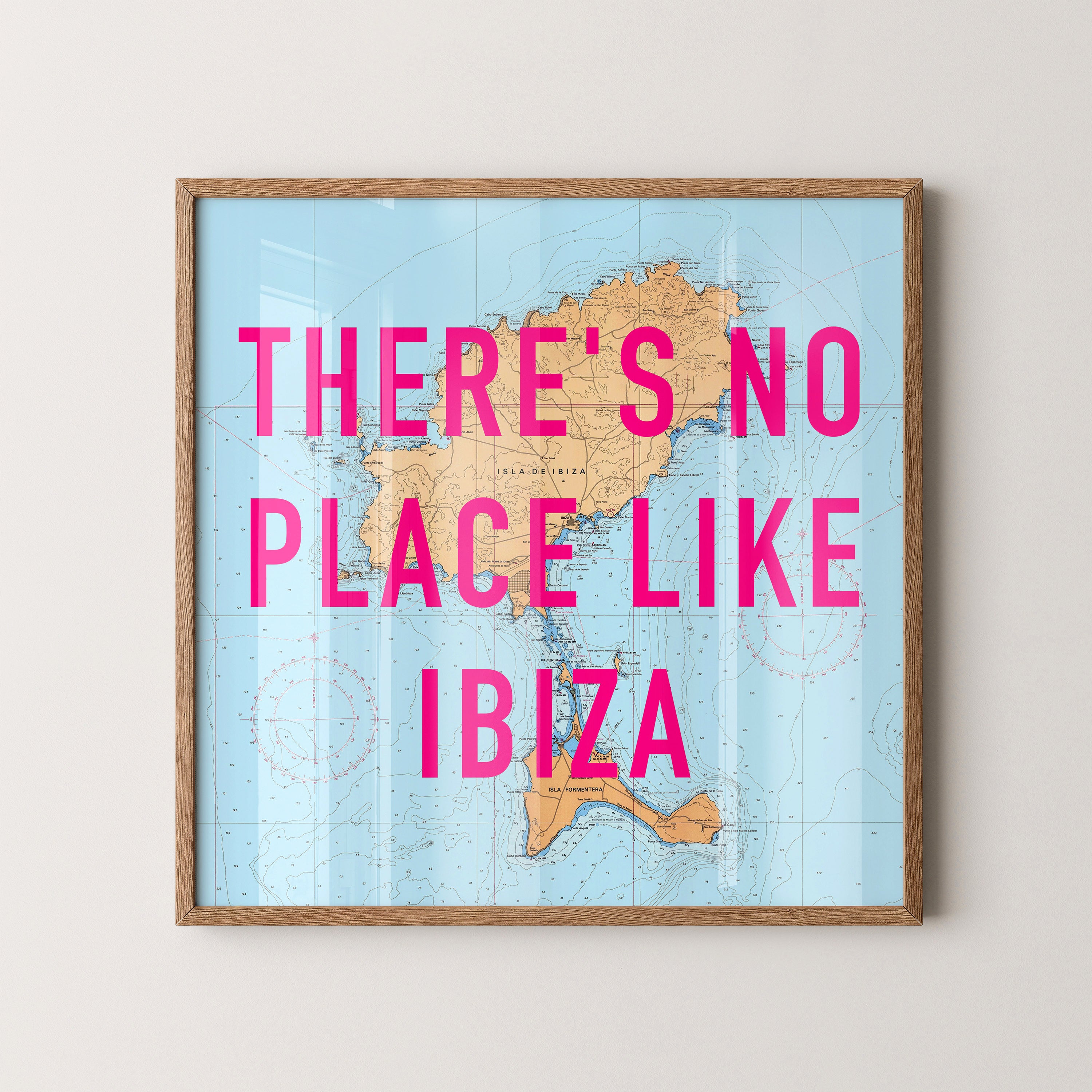 Ibiza Pop Art Map Print (square)