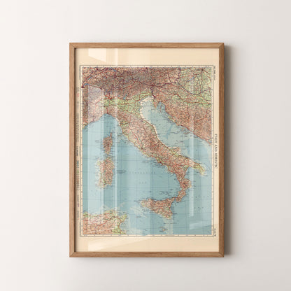 Italy Pop Art Map Print (portrait)